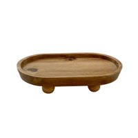 Magideal - Pequeño Soporte De Pedestal De Madera Elevador De Madera Para Soporte De Exhibición, Bandeja Decorativa Multifuncional Para Decoración De Mesa De Baño Ovalado 118X198X43Cm