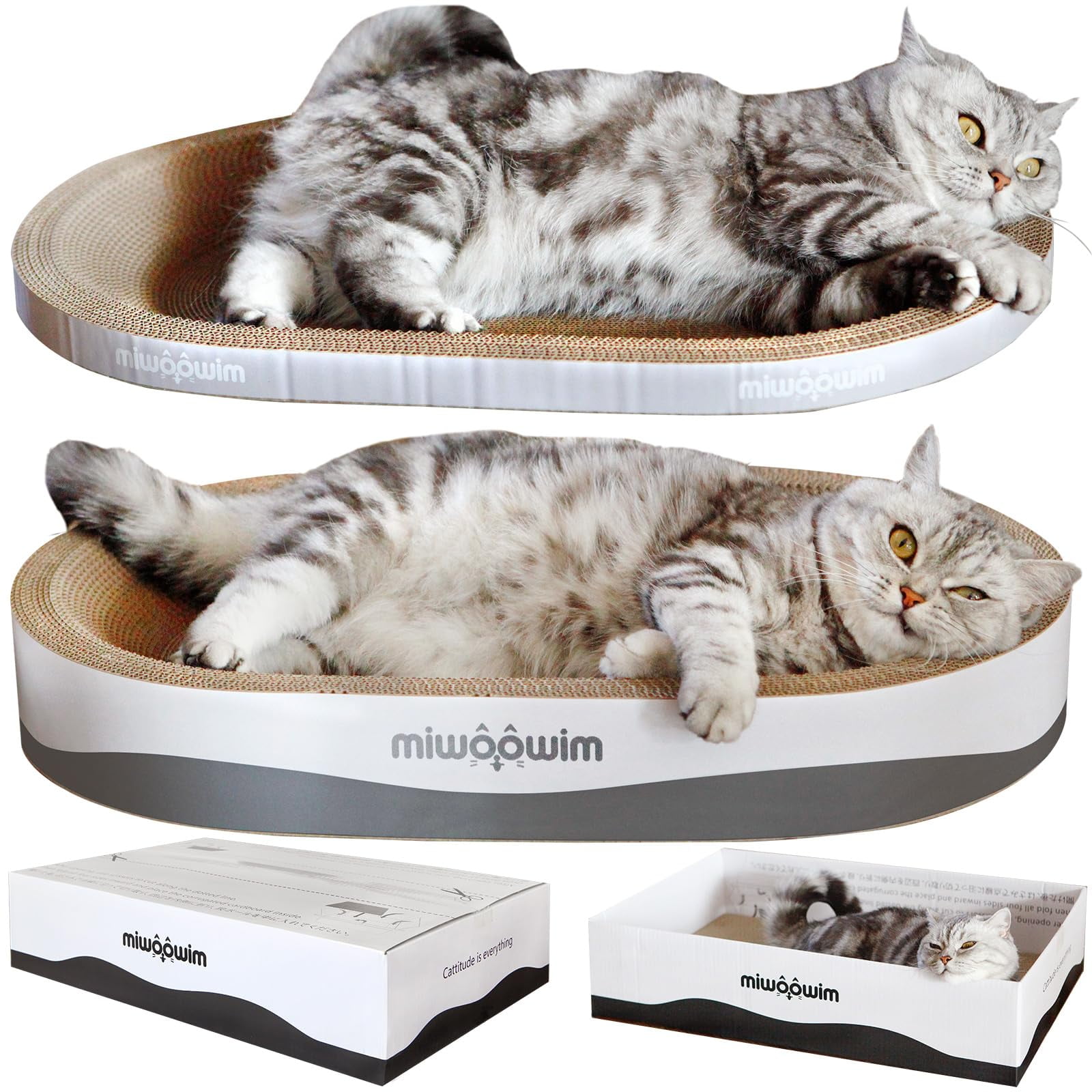 Set De Rascadores Para Gatos Miwoowim, 3 Unidades, Extra Grandes, Con Accesorios