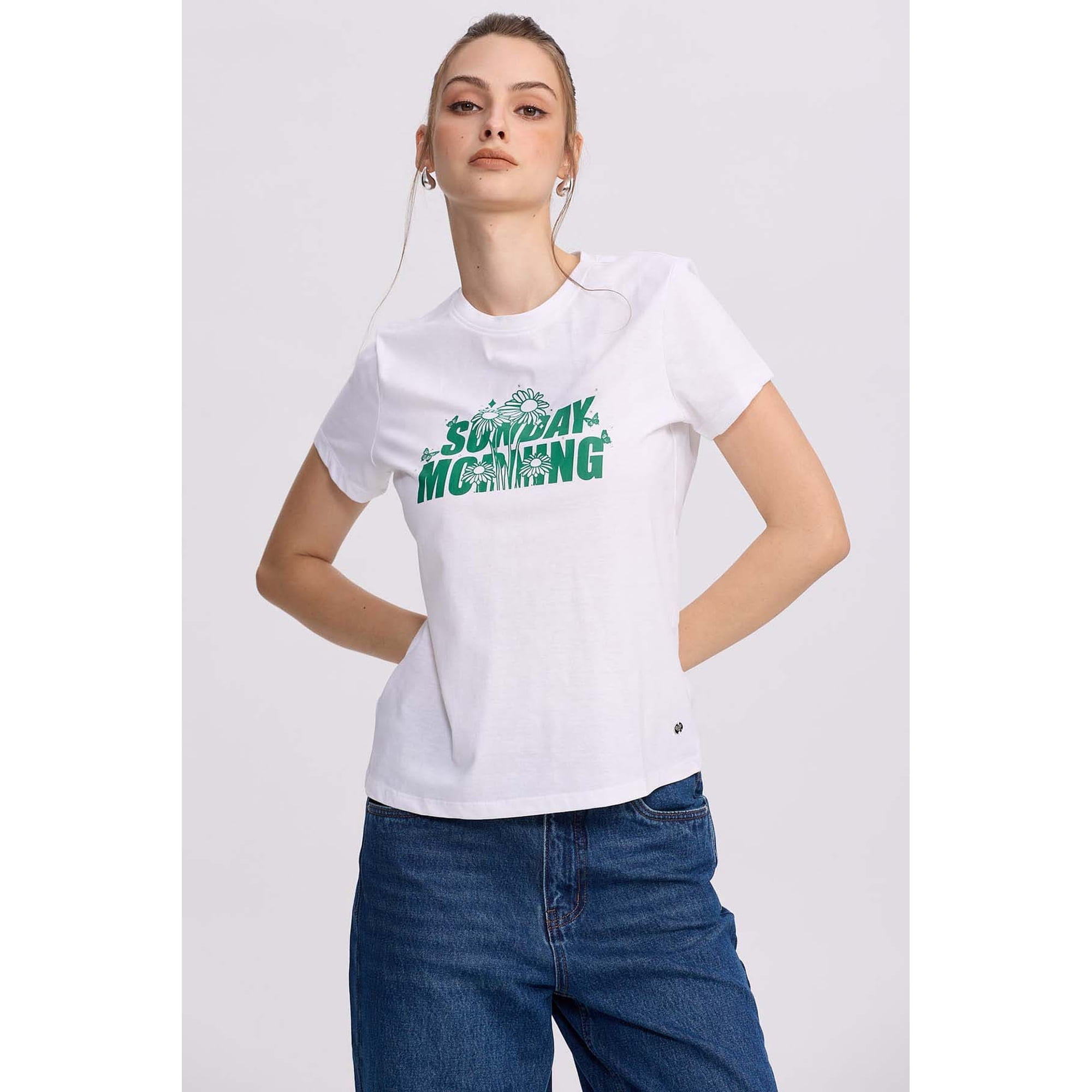 Fashionspark - Polera Mujer Básica Print Blanco