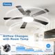thumbnail image 3 of Ventilador de Techo Passky 52 Luz LED Control Remoto 6 Velocidades, 3 of 3