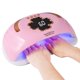 thumbnail image 1 of Lámpara de uñas UV LED Riuotazi 248W para dos manos con sensor rosa, 1 of 7