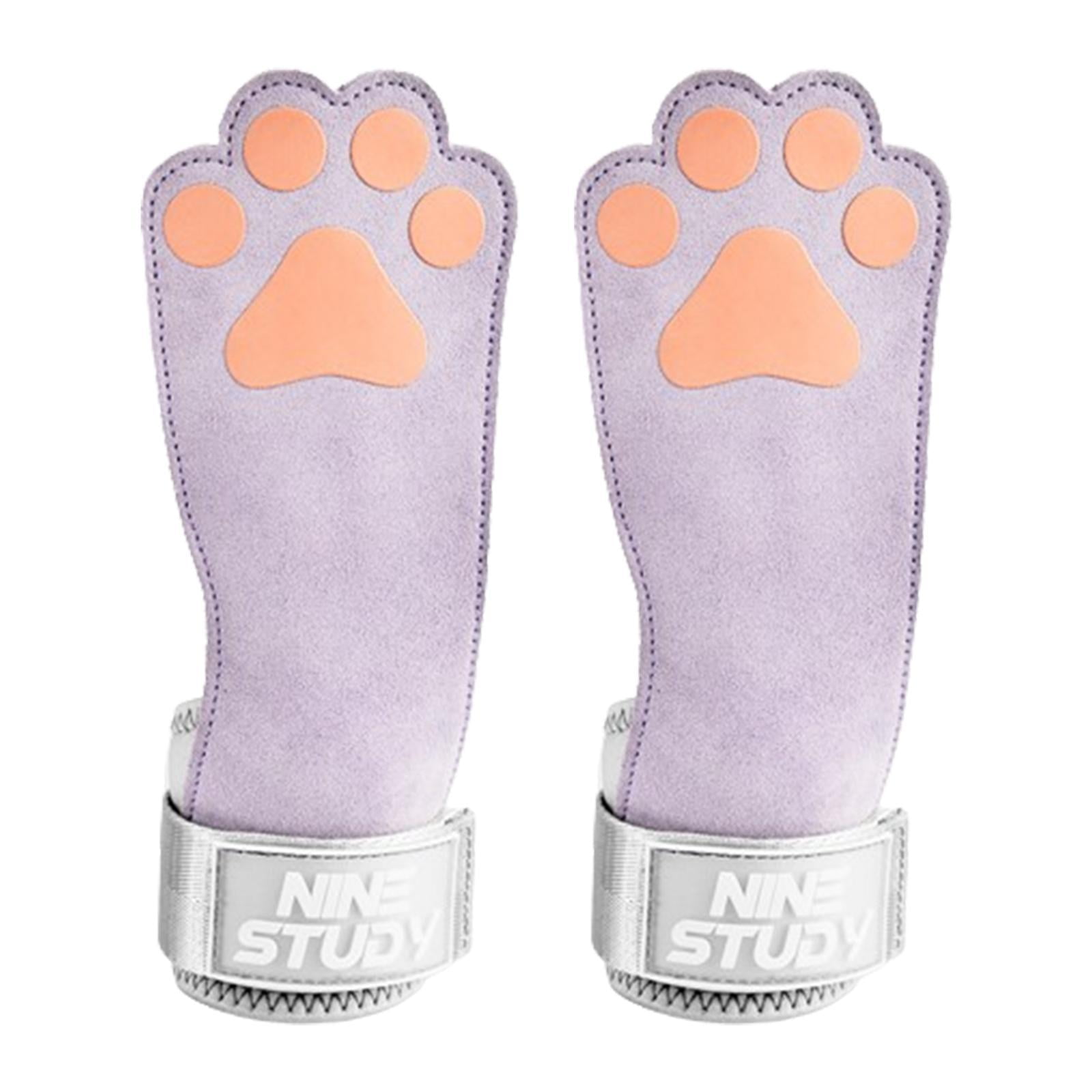 Ioensy - Protector De Palma Para Levantamiento De Pesas, Correas Ajustables Para Levantamiento De Pesas, Color Morado Claro