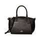 thumbnail image 1 of Cartera Coach by Womens Polished Pebble Leather Satchel Black, 1 of 2