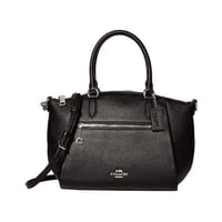 Cartera Coach By Womens Polished Pebble Leather Satchel Black