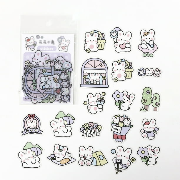 40pcs Cute Cartoon Waterproof PET Stickers - Perfect for Student Handbook Decorations & DIY Projects!