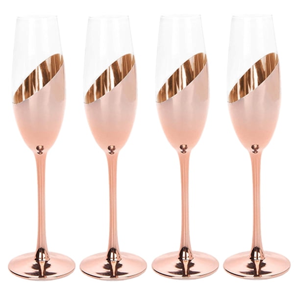 Entreparrilleros.cl - Set De 4 Copas Champagne Encobrizadas