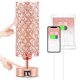 thumbnail image 1 of Lámpara de cristal Hong-in con control táctil, color oro rosa, puertos USB, 110 V, 1 of 9
