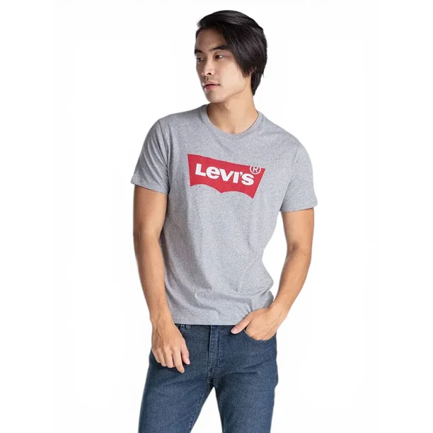 Polera Hombre Knits Graphic Gris Cuello Redondo Levis