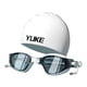 thumbnail image 2 of Gafas De Natación Gorro De Natación Resistente Al Agua Para Buceo Snorkel Deportes Acuáticos Azul Blanco, 2 of 3
