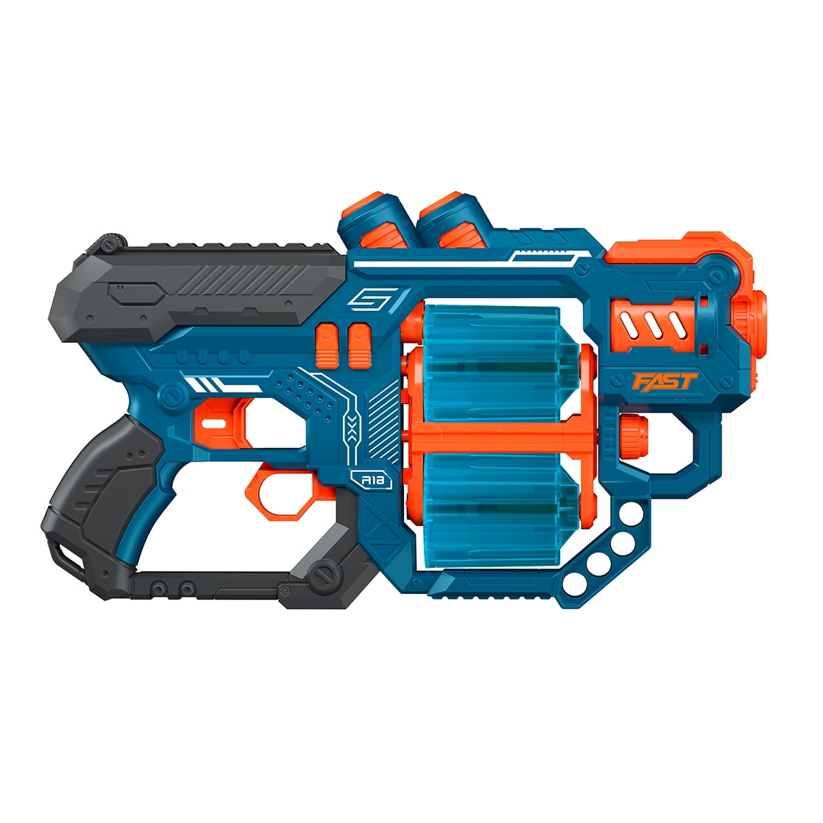 Shantou Baihui Toys Co Ltd - Juguete Pistola De 18 Dardos-azul-rueda Giratoria