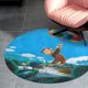 thumbnail image 4 of Jorge el Curioso: Mono Alfombra Redonda de Felpa Coral, Antideslizante, No Desprende Pelusas, Lavable y Duradera para Salón, Dormitorio y Habitación de Niños 60cm, 4 of 6