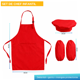thumbnail image 2 of Set Delantales Cocina Infantil Gorro Mangas Protectores Chef, 2 of 6