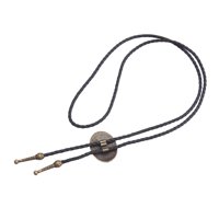Ioensy - Western Cowboy Bolo Tie Para Hombres Pu Cuero Corbata Joyería Para Halloween Bronce