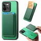 thumbnail image 4 of Funda de Cuero Magnética con Tarjetero para Realme GT 7 Pro Cubierta Delgada Verde, 4 of 5