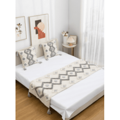 Tecnocasa - Piecera Bordada Crochet Con Funda 70X210Cm