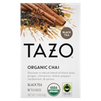 Té Tazo Organic Chai Black Con Cafeína, 16 Bolsitas