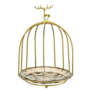Magideal - Birds Cage Snack Cake Stand Bandeja De Perfume Tocador Organizador Cosméticos Almacenamiento Estante De Exhibición Para Encimera Fiesta De Escritorio Café