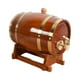 thumbnail image 2 of Barril de vino de roble, dispensador de barril de vino, barril de roble con soporte, barril de vino de madera para cerveza, miel, bebidas, decoración 3L, 2 of 5