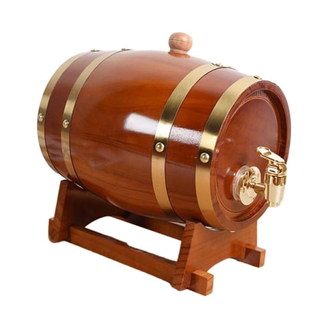 Bothyi - Dispensador De Barril, Barril De Vino Retro, Barril De Vino De Roble Para Bebidas, Cerveza, Decoración Del Hogar, 3L
