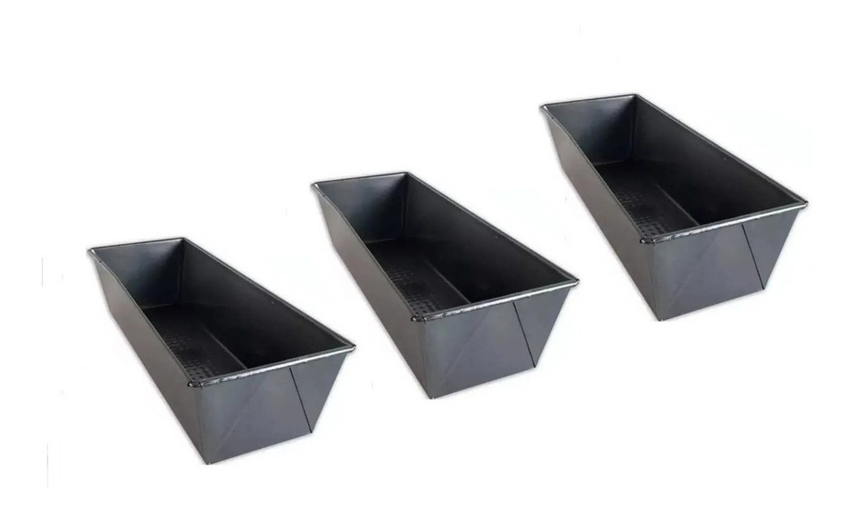 Genérico - Pack X3 Molde Pan Molde Para Pan De Molde Rectangular 35Cm