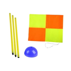 Genérico - Bandera De Esquina De Fútbol, Postes De Agilidad De Fútbol, Bandera Deportiva De Entrenamiento Para Adultos Para Juegos, 3 Uds., Base Azul