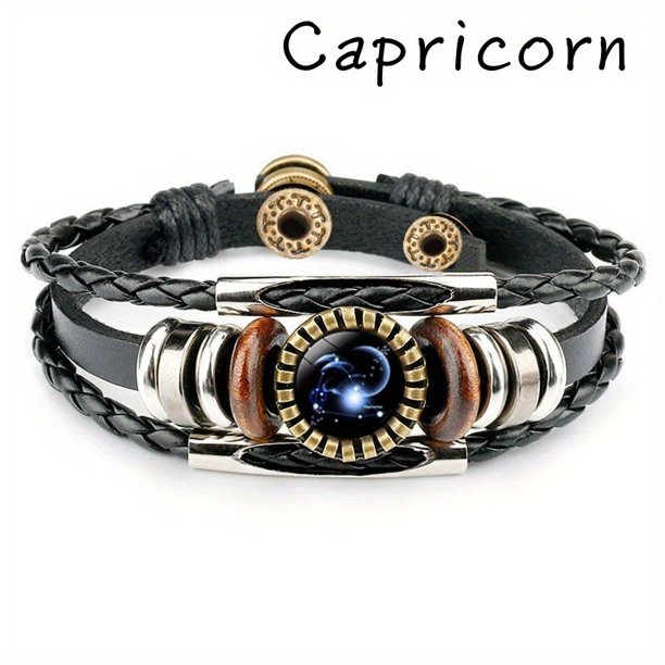 12 Constellation Beaded Leather And Charm Bracelets,12 Styles Available