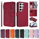 thumbnail image 3 of Funda Cartera Mariposa para [Samsung Galaxy S24 Ultra] con Soporte y Cremallera Rojo, 3 of 6