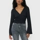 thumbnail image 3 of Blusa Mujer Manga Larga Campana Print Negro Corona, 3 of 5