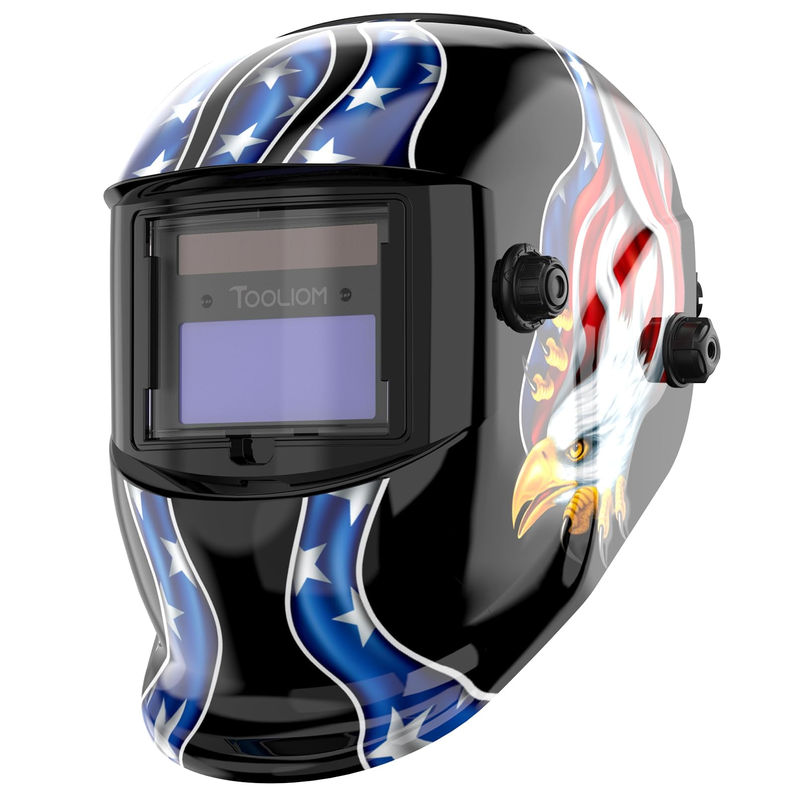 Casco De Soldadura Tooliom Solar Power Auto Darkening Blue Eagle