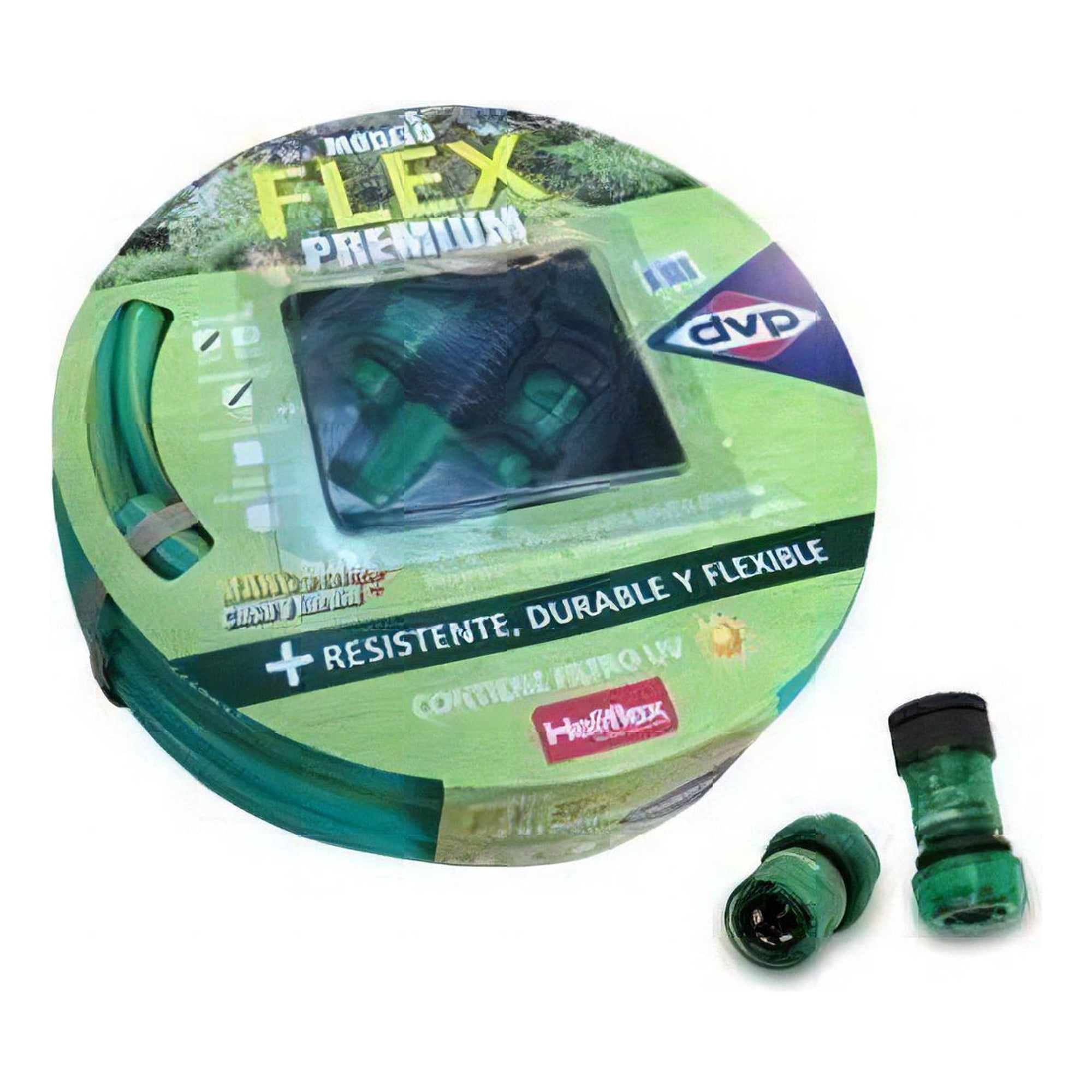 Manguera Pvc Malla 1/2'' 20 Metros Con Kit Verde Claro Dvp