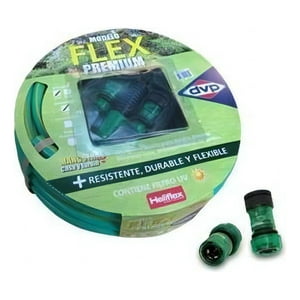Manguera Pvc Malla 1/2'' 20 Metros Con Kit Verde Claro Dvp