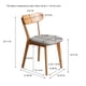thumbnail image 1 of Dining Chair Wooden FAS Grade Oak Natural Wood Made in North America 100% Dirt-free Wood Chair Solid Chair Table Chair Wooden Living Room Chair Simple And Natural 47.5 * 55.5 * 78cm, 1 of 3