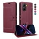 thumbnail image 1 of Premium Wallet Case for Xiaomi Poco X7 Pro 5G with Card Slots & Kickstand, Flip Cover Red, 1 of 6