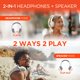 thumbnail image 2 of Auriculares inalámbricos 2 en 1 con altavoz HyperGear Flip White, 2 of 9