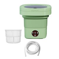 Magideal - Lavadora De Viaje Pequeña Lavadora Automática 6.5L Eléctrica De Bajo Consumo Lavadora De Ropa Mini Lavadora Plegable Para Viajes Apartamentos Calcetin Verde