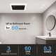 thumbnail image 3 of Ventilador de Baño VENTECHLATION 60 CFM 4" Conducto Negro, 3 of 7