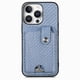 thumbnail image 2 of Funda Billetera Tejida para iPhone 16 Pro Max con Soporte y Tarjetero Azul, 2 of 5