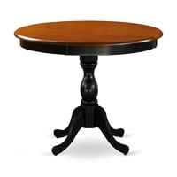 Set De Comedor East West Furniture Con Mesa Redonda De 36 Pulgadas Y 4 Sillas De Lino