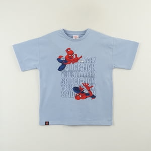 Polera Manga Corta Niño Azul Spiderman Jump Marvel