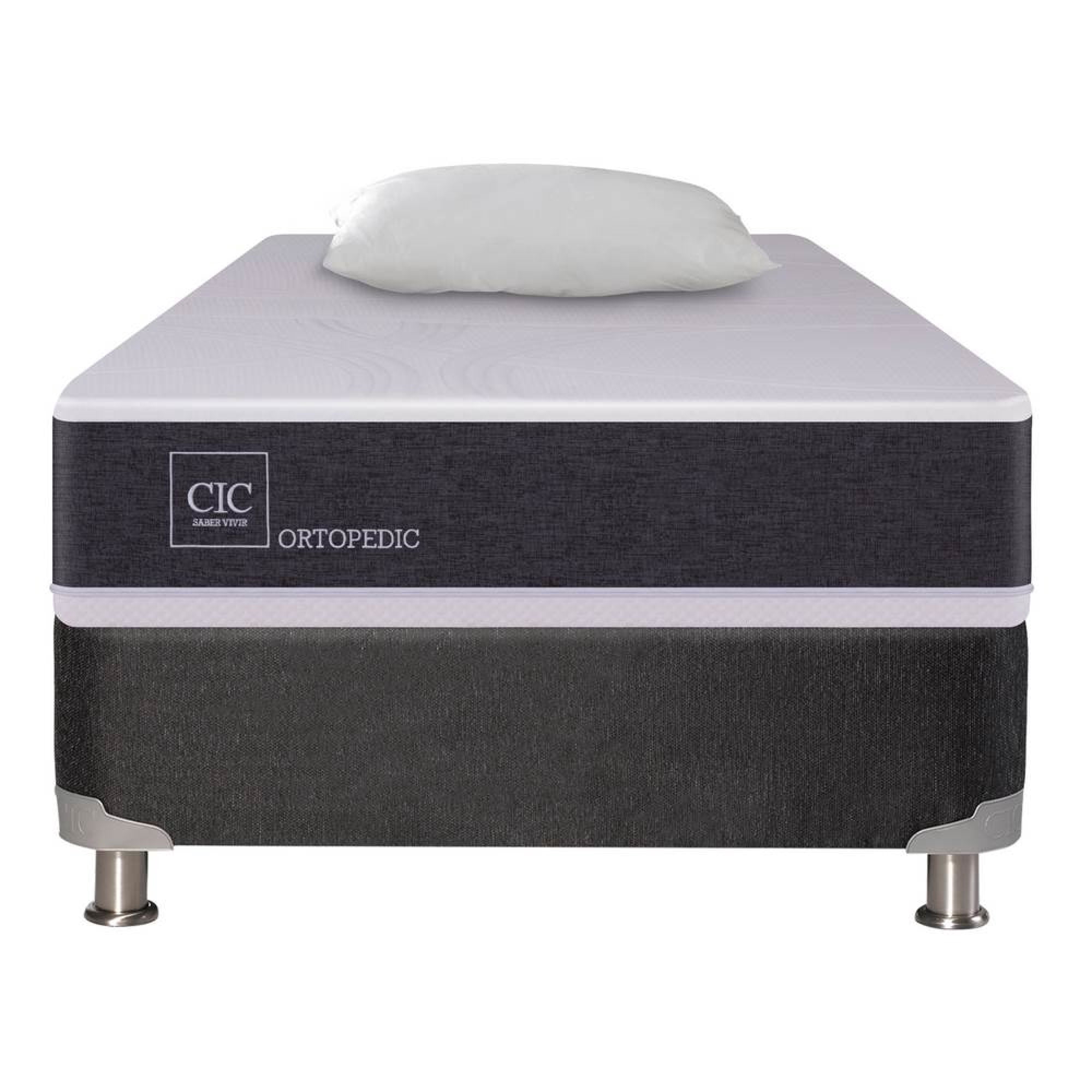 Box Spring New Ortopedic 1.5 Plaza Base Normal