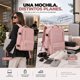 thumbnail image 2 of Mochila Viaje 24l Cabina Impermeable Notebook Zapatero Usb Rosa, 2 of 3
