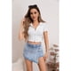 thumbnail image 1 of Short Mini Falda Jeans Juvenil Elasticada Premium Full Tendencia 3016, 1 of 4