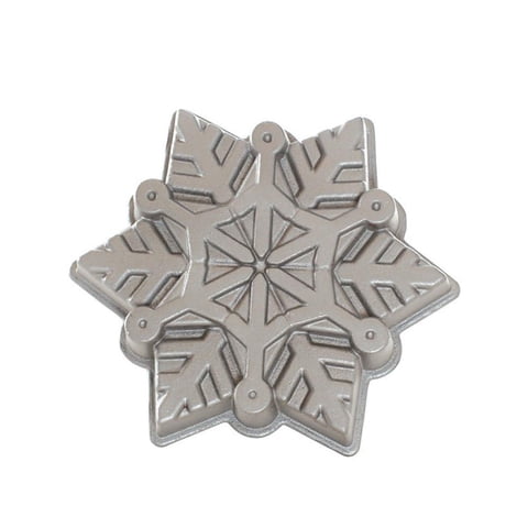 Molde Para Tartas Nordic Ware, Diseño De Copos De Nieve, Aluminio Fundido, Antiadherente