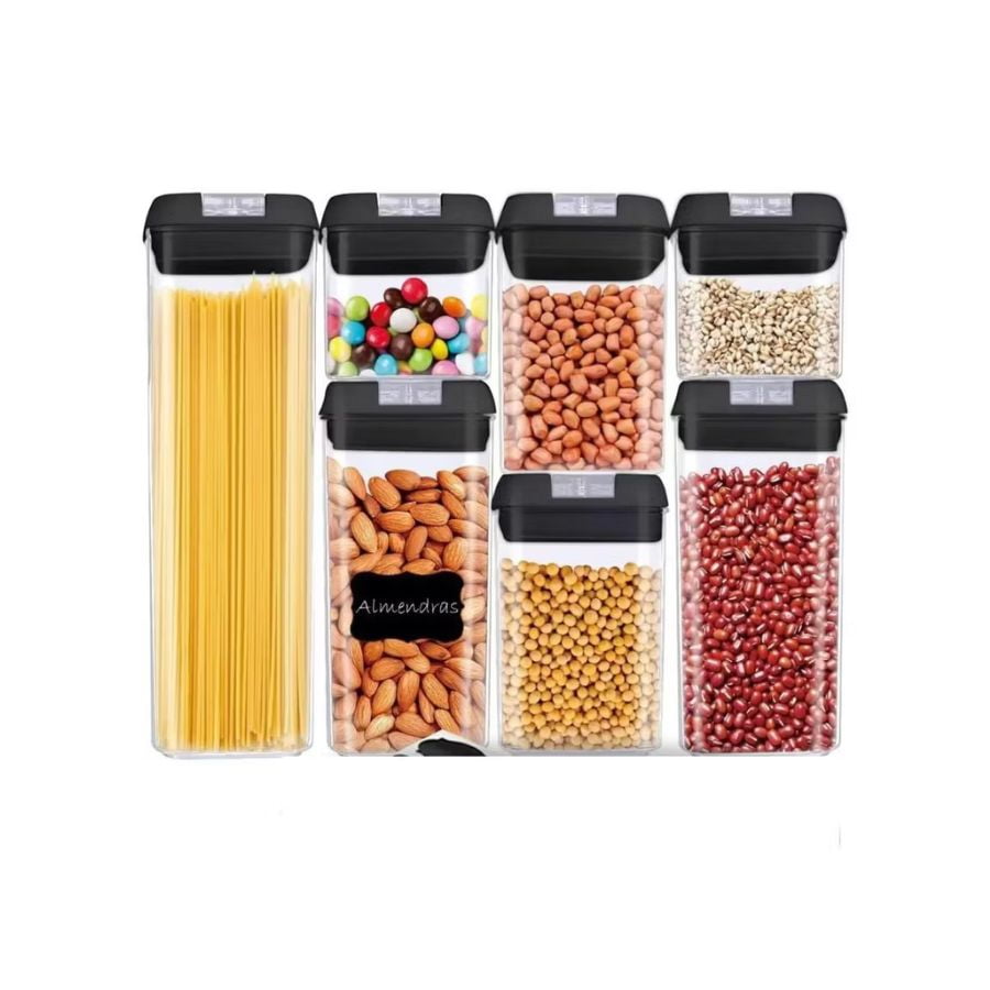 Click Ventas - Pack 7 Envases Recipientes Hermeticos Especieros Cocina