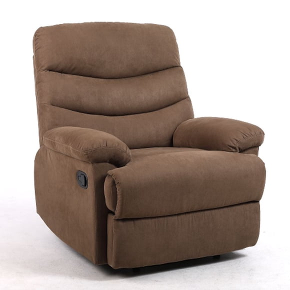 Sillón Bergere Reclinable Austen Microfibra Café