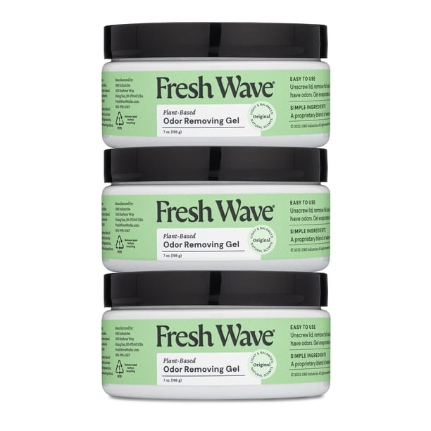 Gel eliminador de olores Fresh Wave, paquete de 3 unidades, 200 ml, dura de 15 a 30 días