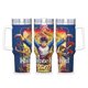 thumbnail image 1 of Karate Kid Vaso aislado de acero inoxidable con asa, diseño temático, regalo para familia, amigos y fans; incluye pajita y encaja en el portavasos estándar, 40 oz, 1 of 6