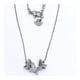 thumbnail image 2 of Collar Trio De Mariposas, Circonitas Pavé, Cristal Austriaco Plateado, 2 of 7