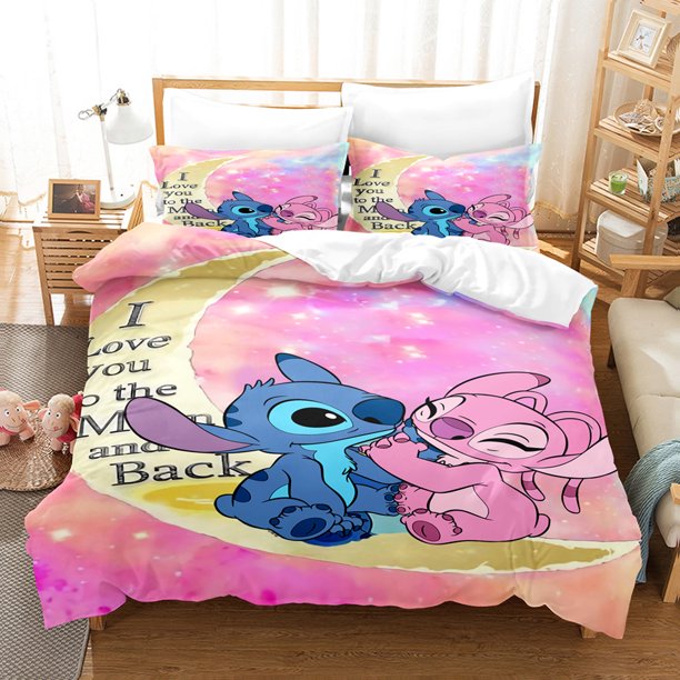 Cute Stitch Bedding Sets Comforter Quilt Bed Cover Duvet Cover Pillow Case 2-3 Pieces Sets Kids Adult Size Home Decor