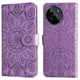 thumbnail image 1 of Funda tipo cartera FOXDOCK para Realme 11 4G , diseño girasol en relieve, cuero PU, cierre magnético, soporte y tarjetero, 1 of 5
